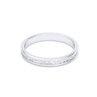 Alliance Unisson double rang à texture centrale en or blanc 18 carats