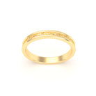 Alliance Unisson double rang à texture centrale en or jaune 18 carats