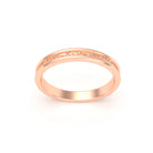 Alliance Unisson double rang à texture centrale en or rose 18 carats