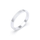 Alliance Unisson triple rang en or blanc 18 carats