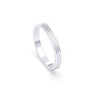 Alliance Unisson triple rang en or blanc 18 carats