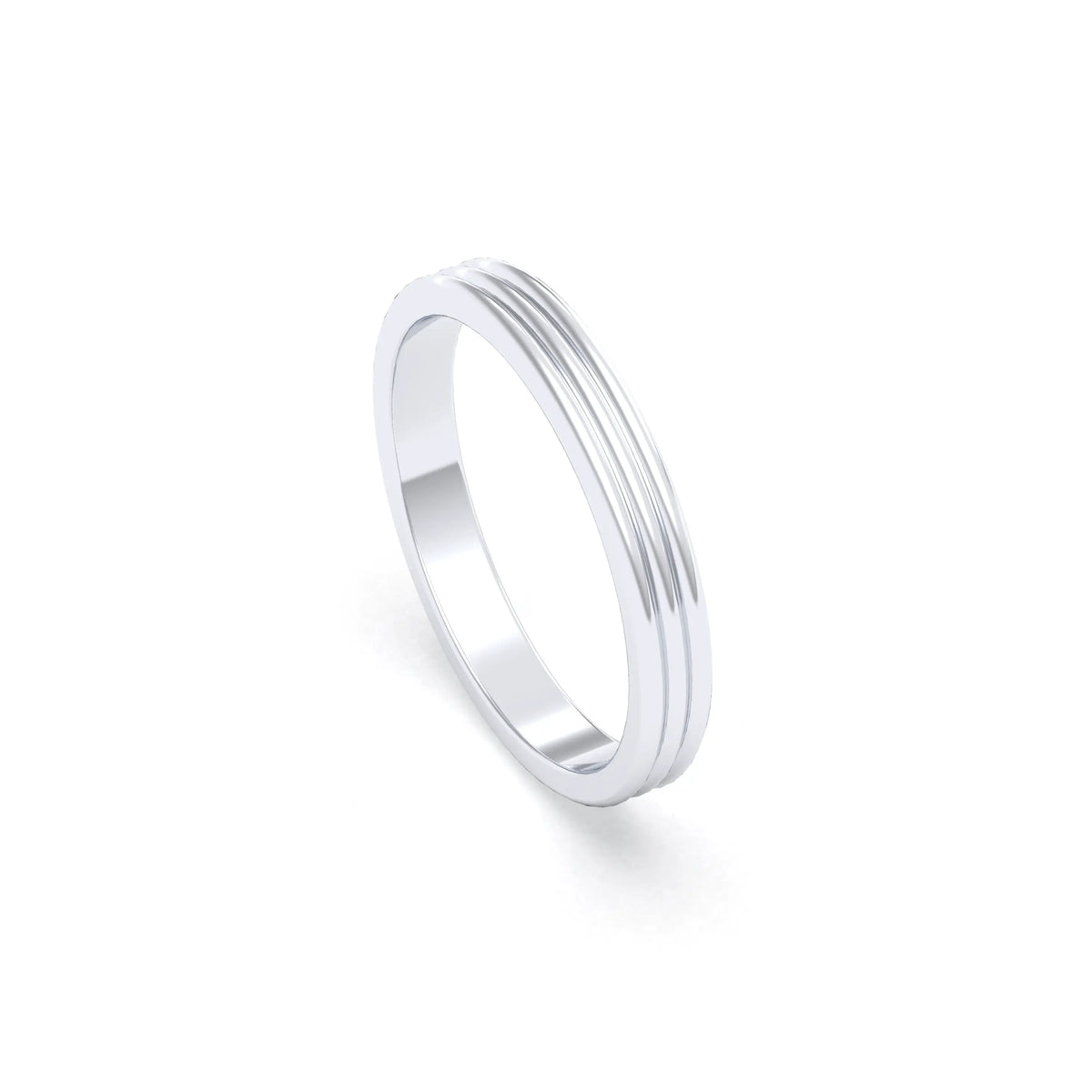 Alliance Unisson triple rang en or blanc 18 carats