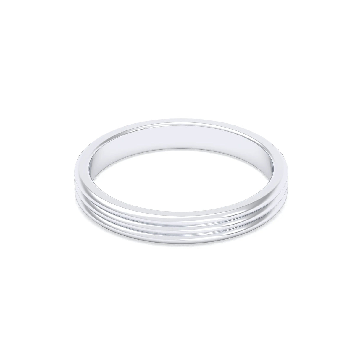 Alliance Unisson triple rang en or blanc 18 carats