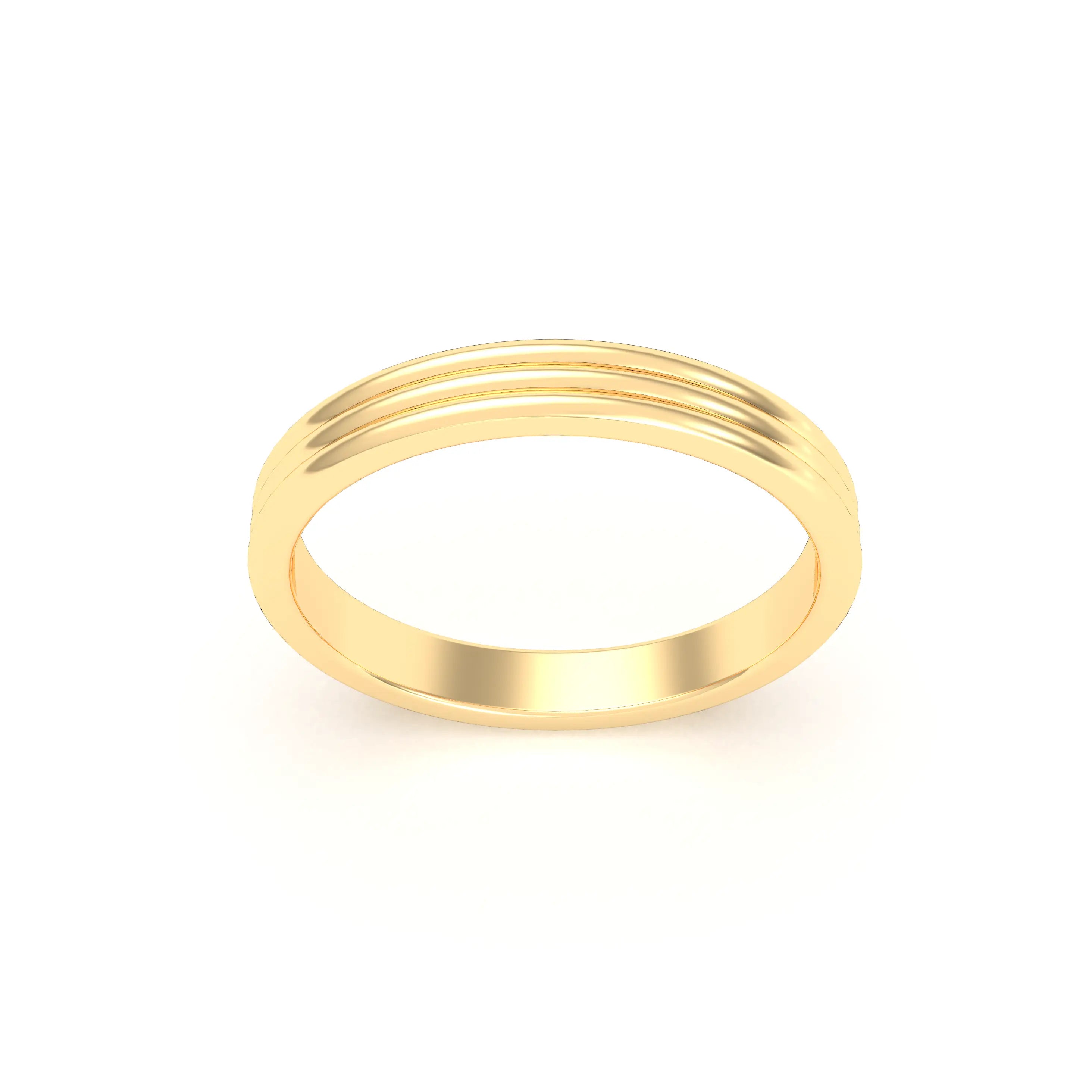 Alliance Unisson triple rang en or jaune 18 carats