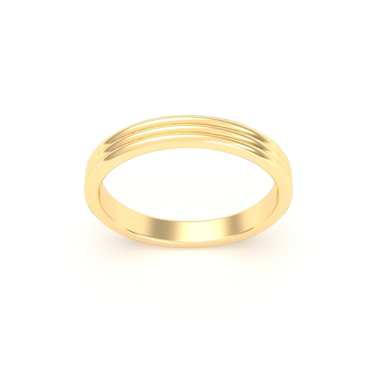 Alliance Unisson triple rang en or jaune 18 carats