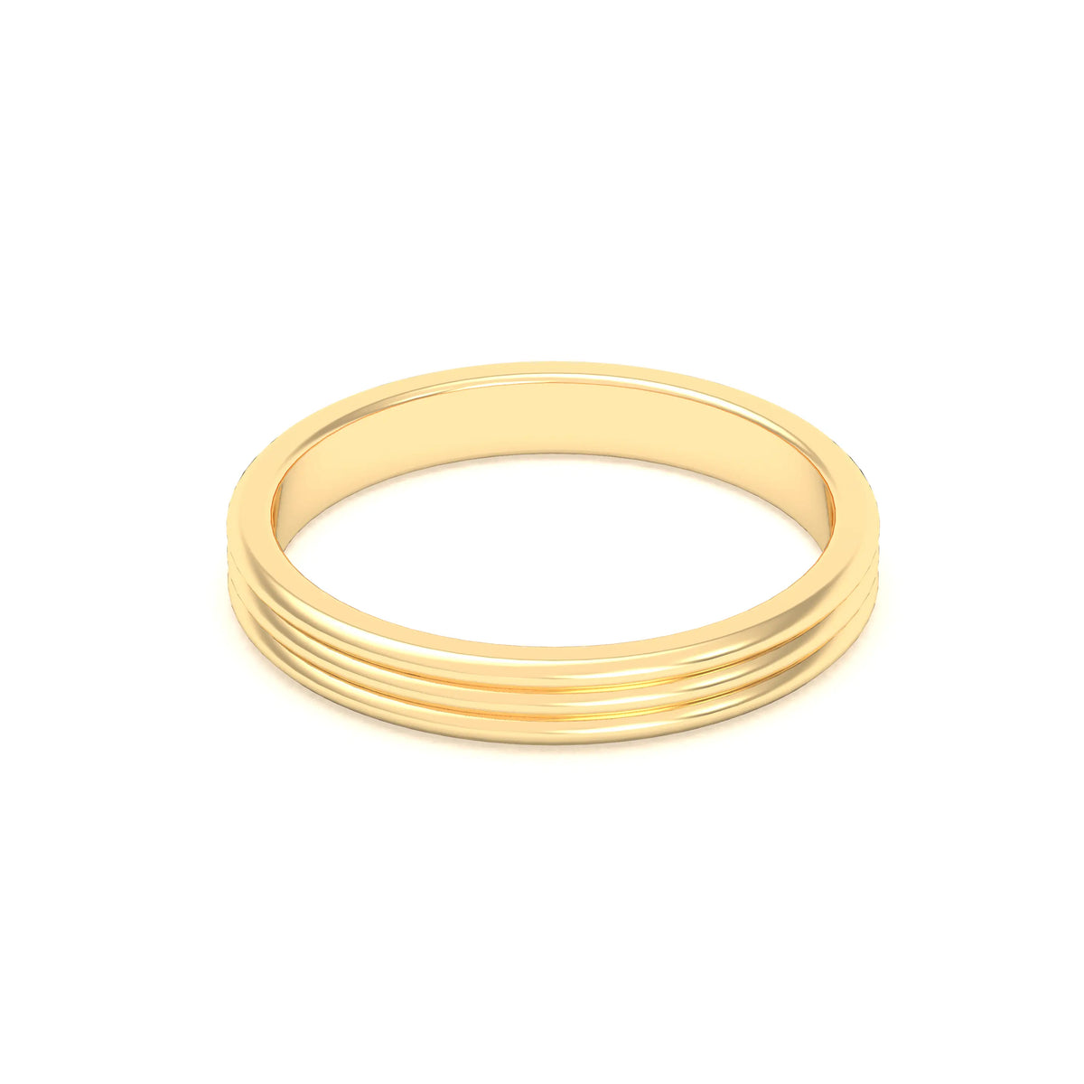 Alliance Unisson triple rang en or jaune 18 carats