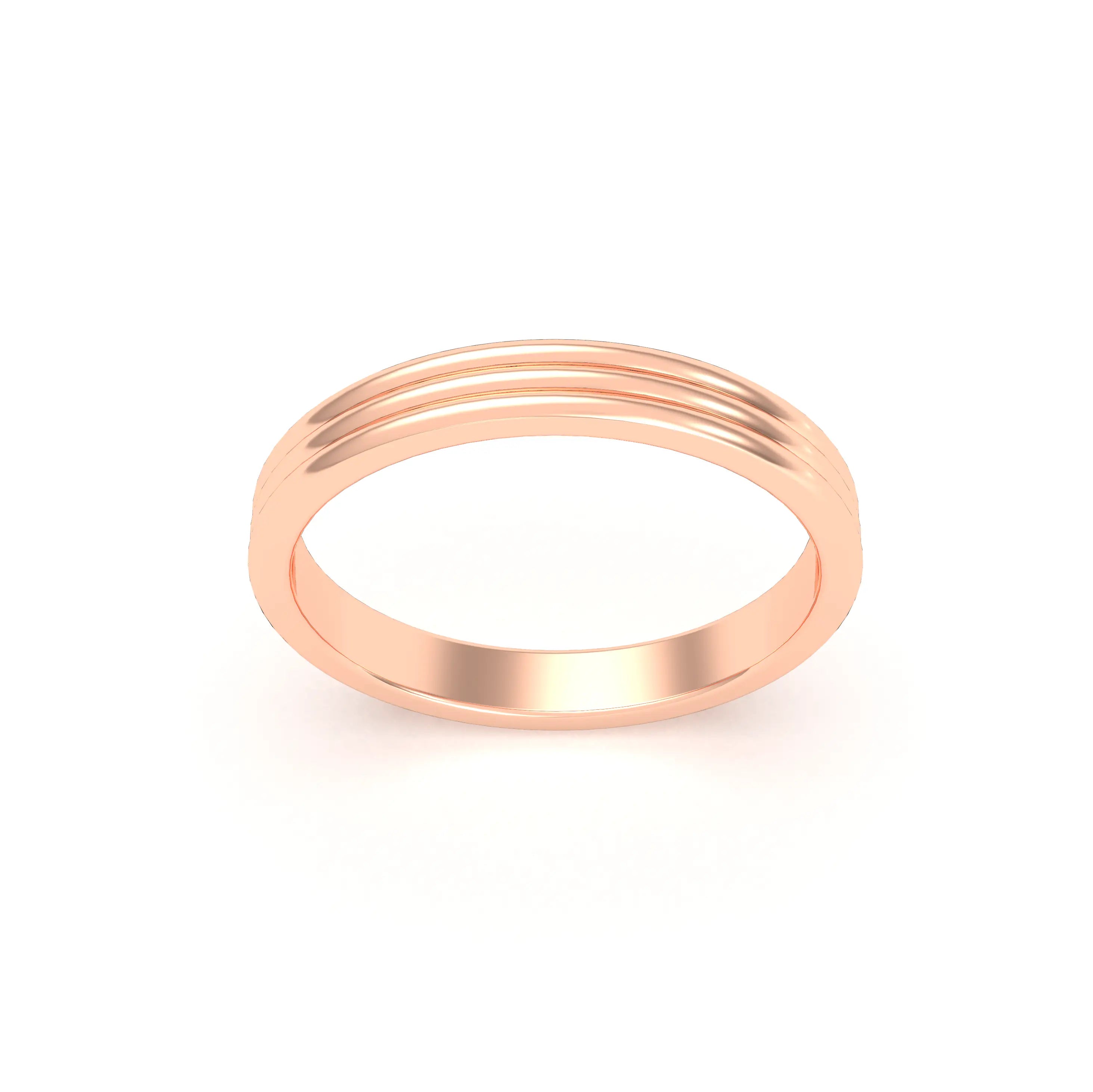 Alliance Unisson triple rang en or rose 18 carats