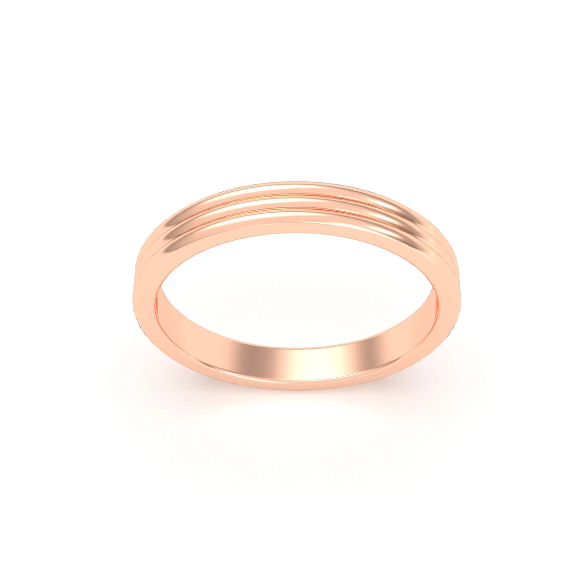 Alliance Unisson triple rang en or rose 18 carats