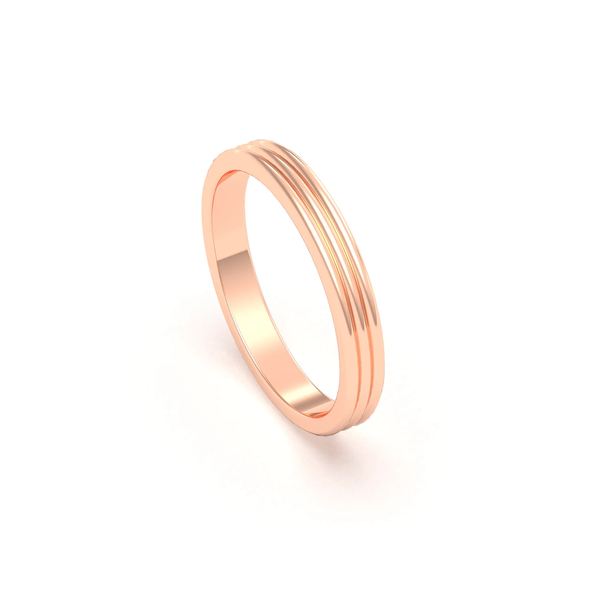 Alliance Unisson triple rang en or rose 18 carats