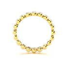 alliance Neva pour femme en or jaune 18 carats avec diamants 