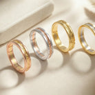 Alliance Altaïr | Or 18 carats | Centre texturé scintillant et bords polis