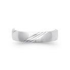 Bague anneau à double rainure oblique en acier homme