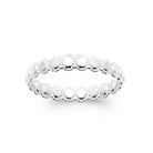 Bague anneau ajouré de petits ovales en argent 925 rhodié
