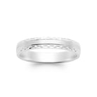 Bague anneau à bande centrale diamantée en argent 925 rhodié