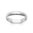 Bague anneau bombé lisse en argent 925 vu de profil
