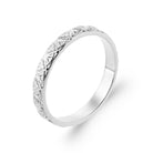 Bague anneau ciselé de triangles en argent 925 rhodié