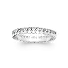 Bague anneau de cœurs sertis de zircons en argent 925