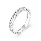 Bague anneau de cœurs sertis de zircons en argent 925