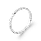 Bague anneau fin facetté en argent 925 rhodié