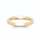 Bague anneau fin facetté en losanges en plaqué or