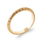 Bague anneau fin gravé de losanges en plaqué or
