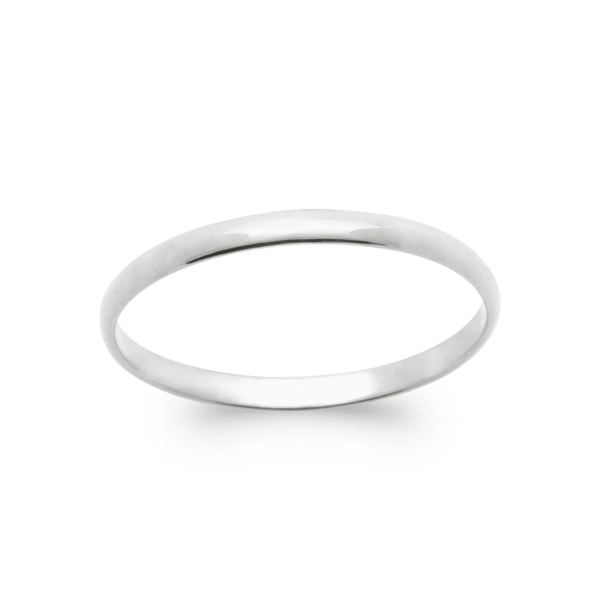 Bague anneau fin lisse en argent 925