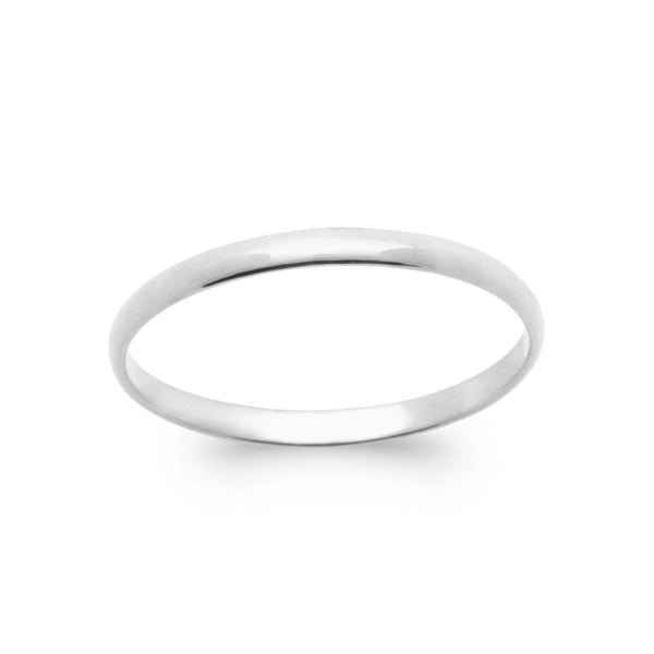 Bague anneau fin lisse en argent 925