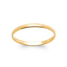 Bague anneau fin lisse en plaqué or