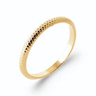Bague anneau fin torsadé en or poli effet corde en plaqué or