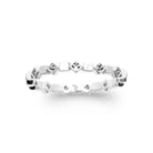 Bague anneau de losanges sertis de zircons en argent 925