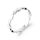 Bague anneau de pastilles ovales en argent 925 rhodié