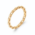 Bague anneau de petits maillons perlés en grains d’or en plaqué or