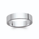 Bague anneau plat lisse en argent rhodié