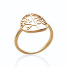 Bague arbre de vie ajourée en plaqué or