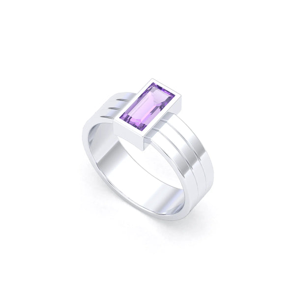 Bague Art Déco Origine – bague femme en argent massif 950, personnalisable, autre vue