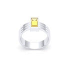 Bague Art Déco – Argent 950 & Pierre Fine Taille Baguette