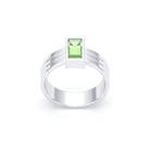 Bague Art Déco – Argent 950 & Pierre Fine Taille Baguette