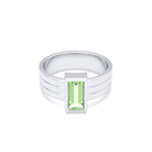 Bague Art Déco – Argent 950 & Pierre Fine Taille Baguette