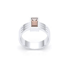 Bague Art Déco – Argent 950 & Pierre Fine Taille Baguette