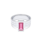 Bague Art Déco – Argent 950 & Pierre Fine Taille Baguette