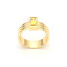 Bague Art Déco – Or Jaune & Pierre Fine Taille Baguette