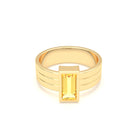 Bague Art Déco – Or Jaune & Pierre Fine Taille Baguette