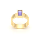 Bague Art Déco – Or Jaune & Pierre Fine Taille Baguette