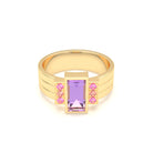 Bague Art Déco – Or Jaune 18 carats - Pierre fine & Cascade de Pierres Précieuses