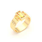 Bague Art Déco – Or Jaune 18 carats - Pierre fine & Cascade de Pierres Précieuses Citrine