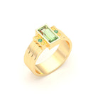 Bague Art Déco – Or Jaune 18 carats - Pierre fine & Cascade de Pierres Précieuses Péridot