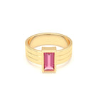 Bague Art Déco – Or Jaune & Pierre Fine Taille Baguette