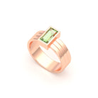 Bague Art Déco – Or Rose & Pierre Fine Taille Baguette