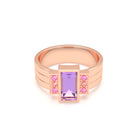 Bague Art Déco – Or Rose 18k & Cascade de Pierres Précieuses