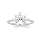Bague bouquet de zircons en argent 925